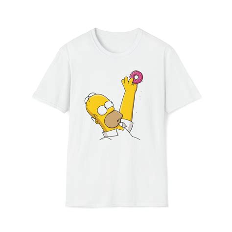 Homer Donut Tshirt Homer Simpson Tshirt Simpsons Tshirt - Etsy