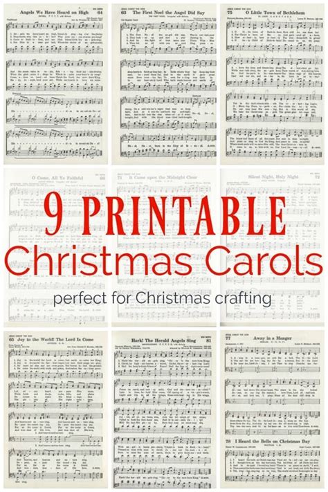 Christmas music ornaments and free printable Christmas carols ...