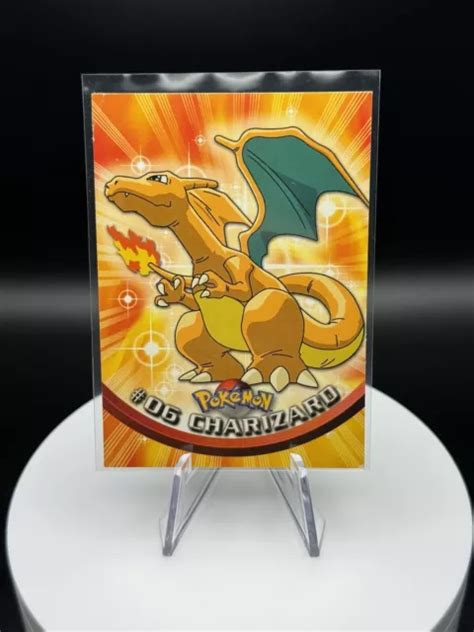 CHARIZARD 06 TOPPS TV Animation Edition Étiquette Bleue Non Holo