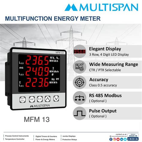 Three Phase Mfm 13 Multispan Multifunction Meter At Rs 1750 In Pune