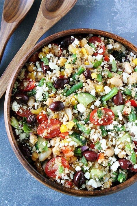 Mediterranean Three Bean Quinoa Salad Two Peas Their Pod