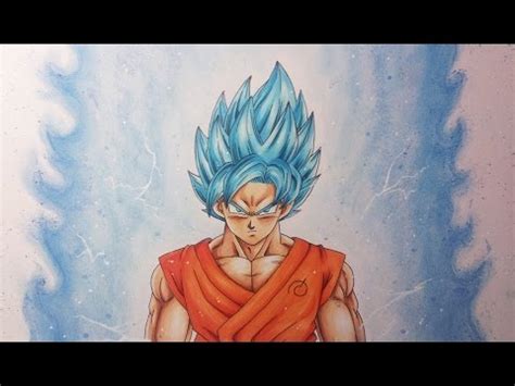 how to draw goku super saiyan blue Goku drawing blue ssgss draw ...