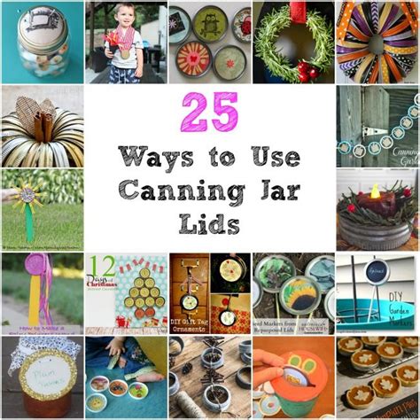 25 Ways To Use Canning Jar Lids Canning Jar Lids Jar Lid Crafts