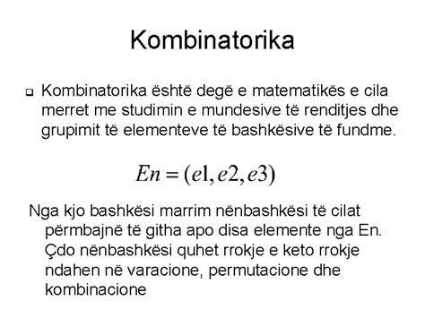 Shkolla E Mesme Ekonomikebostan L Kombinatorika Sht Deg