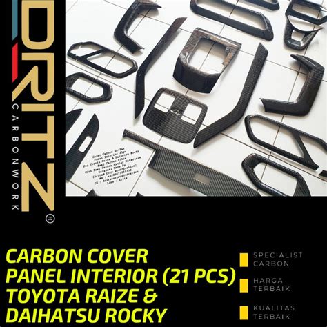 Jual Carbon Cover Set Panel Interior Untuk Toyota Raize Daihatsu