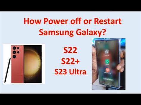 How Power Off Or Restart Samsung Galaxy S22 S22 And S23 Ultra Turn