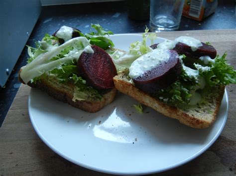 Oven Lovin': Beetroot and Tzatziki Sandwich