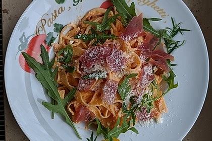 Pasta Mit Rucola Mascarpone Und Parmaschinken Von Derpanscher