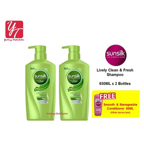 Sunsilk Lively Clean And Fresh Shampoo 625ml X 2 Bottles Shopee Malaysia