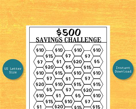 Dollar Savings Challenge Budget Binder Us Letter Size Instant