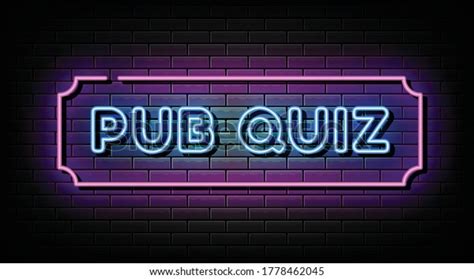 Pub Quiz Neon Sign Neon Symbol Stock Vector Royalty Free