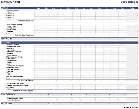 6+ Free Non Profit Budget Worksheet Templates - Word Excel Samples