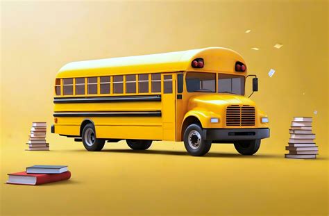 Ai generative yellow school bus illustration, back to school concept 27246462 Stock Photo at