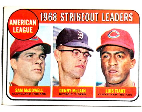 Topps Baseball Strikeout Leaders Mcdowell Mclain