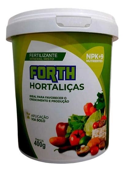 Adubo Fertilizante Forth Hortaliças NPK Mineral Gran 400g Adubo para