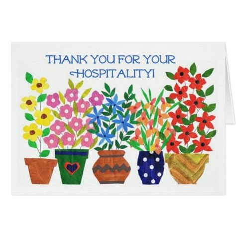 Thank You for Hospitality Card | Zazzle