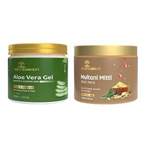 Veda Harvest Aloe Vera Gel And Multani Mitti Face Pack For Multiple