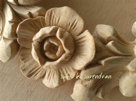 15 Gorgeous Wood Carving Rose Relief Pattern Photos Wood Carving