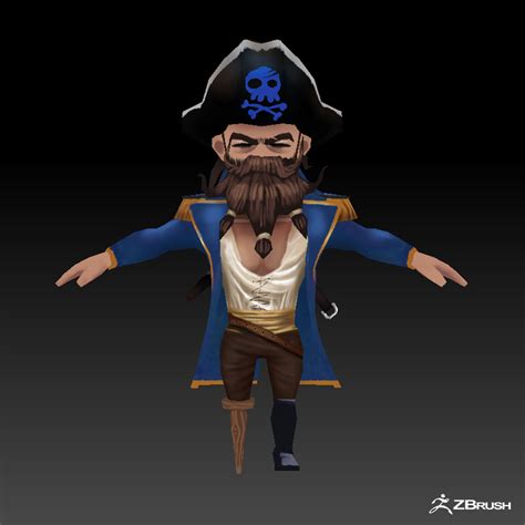 Low Poly Pirate D Model Obj Free D