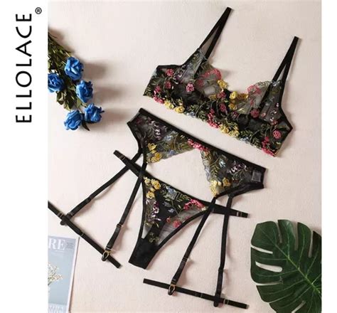 Lingerie Roupa Íntima Sensual De Renda Bordado Transparent Parcelamento sem juros