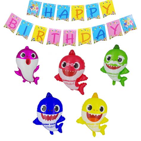 Buy Baby Shark Party Supplies Decorations Shark Balloons Happy