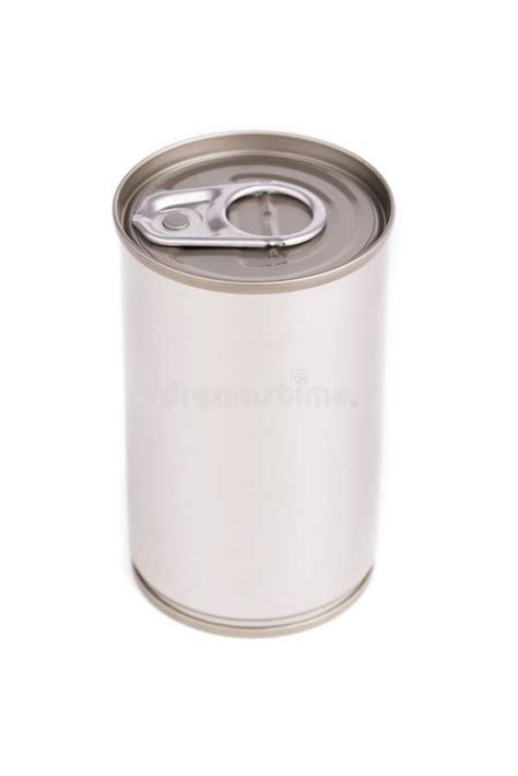 Single Metal Can on White Background Stock Photo - Image of full, macro