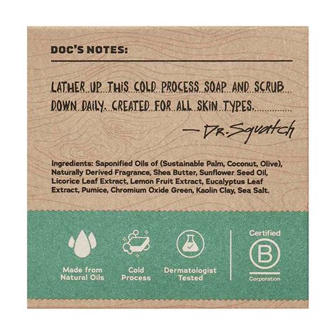 Dr Squatch Mens Natural Bar Soap Rainforest Rapids Shop Hand