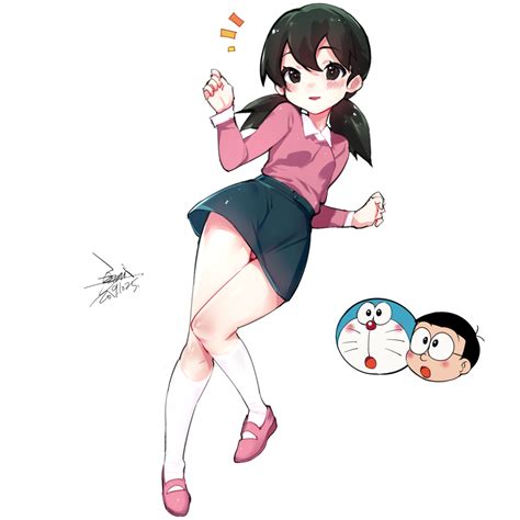 Doraemon Nobi Nobita And Minamoto Shizuka Doraemon Drawn By Ejami