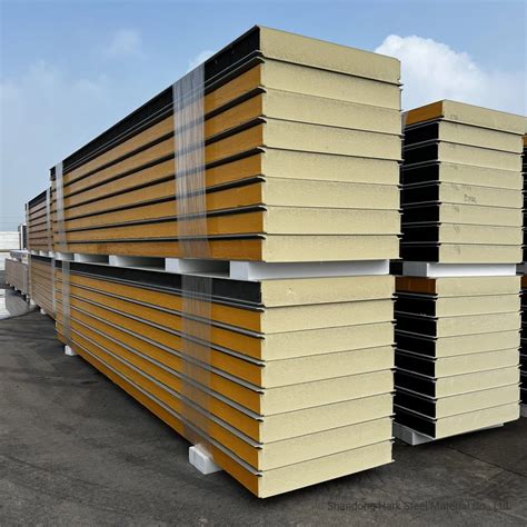 Insulated And Fireproof Pu Pir Rock Wool Glass Wool Eps Sandwich Panels