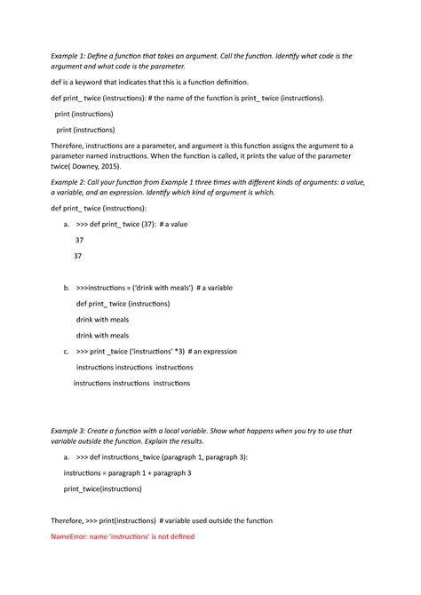 Cs Discussion Unit Programming Fundamentals Example Define