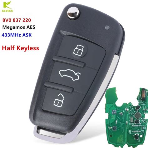 Keyecu Replacement Half Keyless Smart Remote Key Fob Mhz Megamos Aes