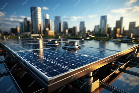 Premium Ai Image Solar Panels In Buildings With Sunlight