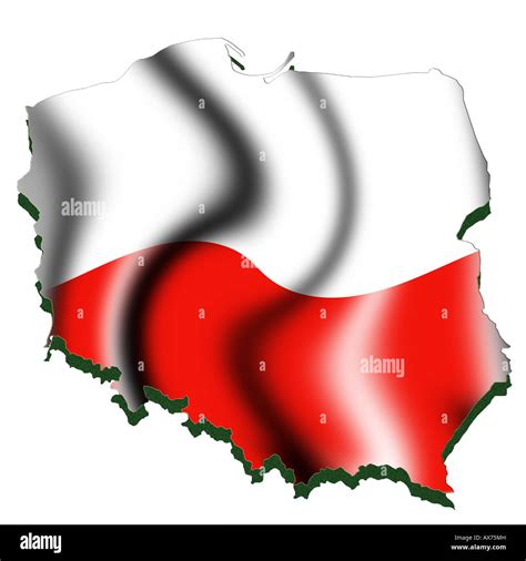 Outline map and flag of Poland Stock Photo - Alamy