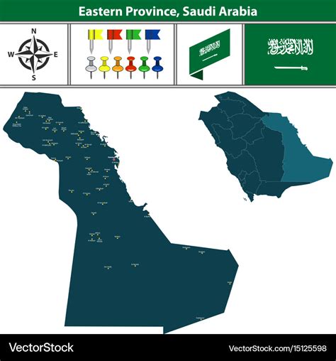 Map Of Eastern Province Saudi Arabia Royalty Free Vector