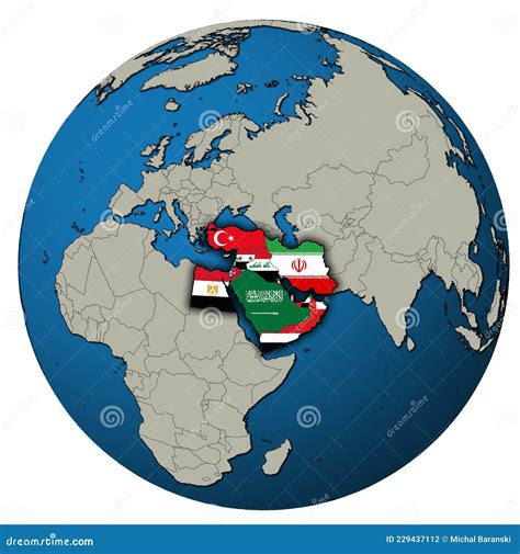 Middle East Map Globe - Dolley Hollyanne