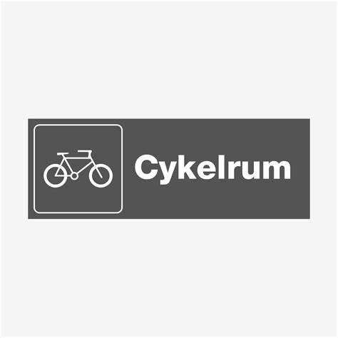 Skylt Trivsel Cykelrum X Mm Gr Med Vit Text Plast