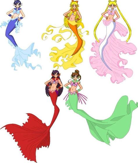 Sailor Mermaids Marinero Manga Luna Sirenas Dibujos