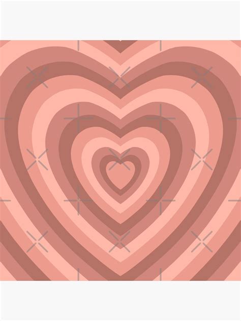 Aesthetic Pink Rainbow Hearts Poster By Pastel Paletted Redbubble