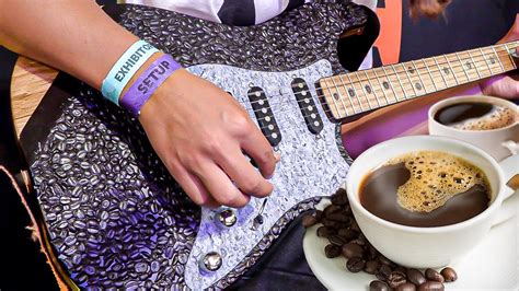 Americano Strat They Built A Guitar Out Of Coffee Beans Youtube