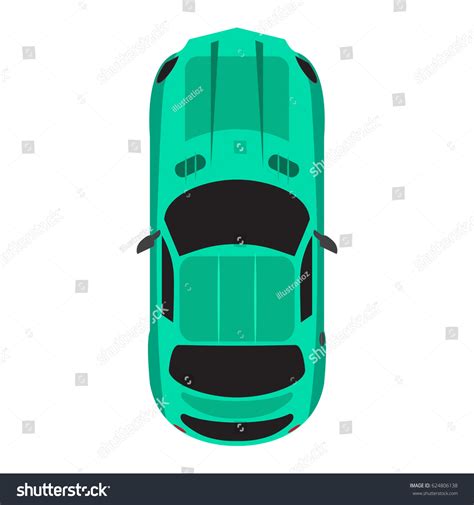 top view isolated car vector illustration stock vector royalty