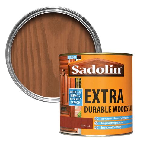 Sadolin Extra Durable Redwood Woodstain 1L Departments DIY At B Q