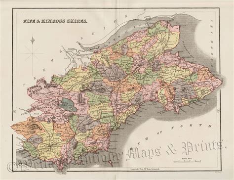 Counties Of Fife Kinross By W H Lizars C Welland Antique Maps