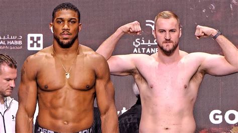 Anthony Joshua Vs Otto Wallin Full Weigh In Face Off Day Of