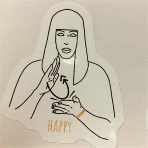 Sticker - HAPPY - Awesome Auslan