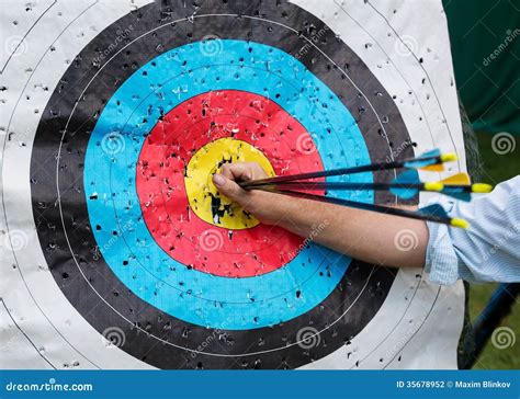 Target For Archery With Arrows Stock Photography Image 35678952