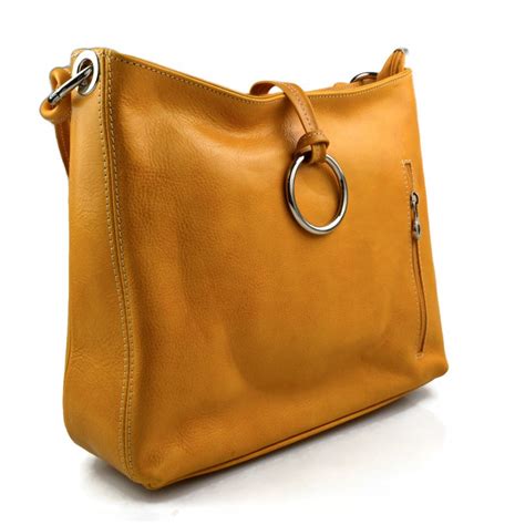 Bolsa De Cuero De Mujer Amarillo Bandolera Bolso De Espalda Bolso Piel