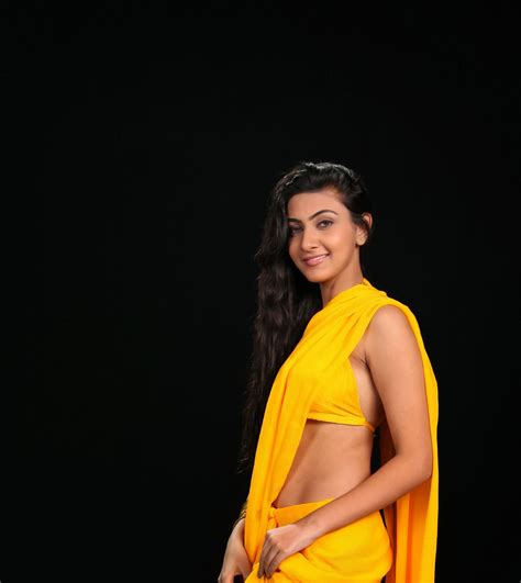 Neelam Upadhyaya Hot Side View Expose In Yellow Saree And Bikini Blouse KOLLYWOODLIVE
