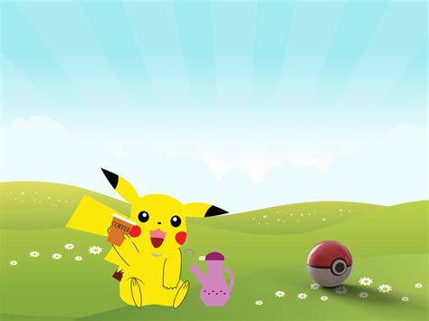 Pokemon Pikachu Backgrounds | Cartoon, Yellow Templates | Free PPT Grounds