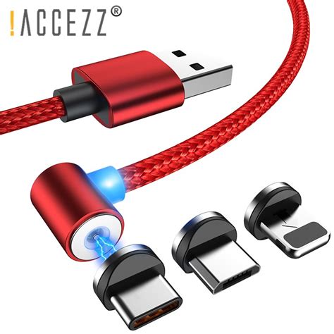 ACCEZZ Cable magnético de carga rápida para iPhone X 7 8 6 Micro