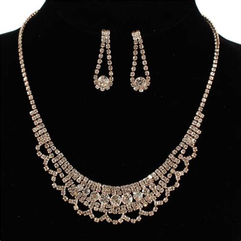 Rhinestone Necklace Set DDFLimport Wholesale Fashion Jewelry